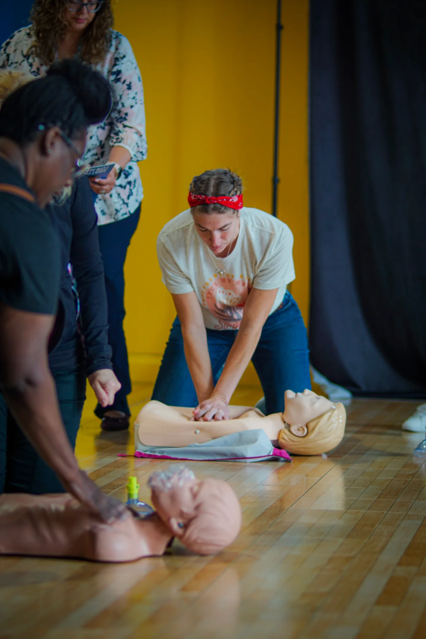 Instructor Demonstrating Chest Compressions